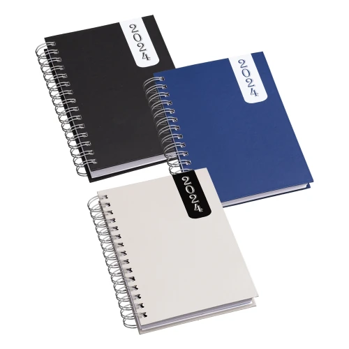 Agenda Diária 2024 Wire-o Personalização Uv Led Colorida