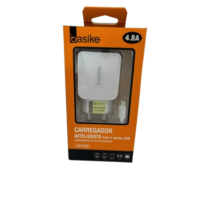 Carregador Inteligente Basike V8 4.8A 2 Portas Car-9010