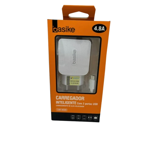 Carregador Inteligente Basike V8 4.8A 2 Portas Car-9010