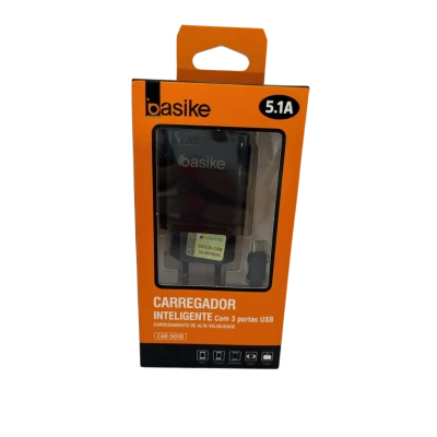 Carregador Inteligente Basike V8 5.1A 3 Portas Car-9018