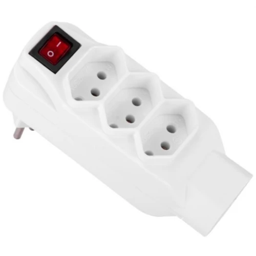 Plug Adaptador 4 Saídas com Interruptor 10A 250V SL6013