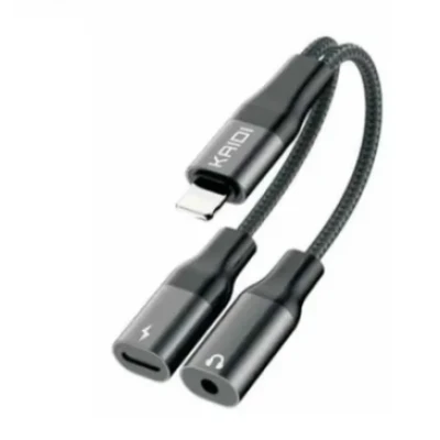 Adaptador Kaidi Lightning para Lightning e P2 KD-218