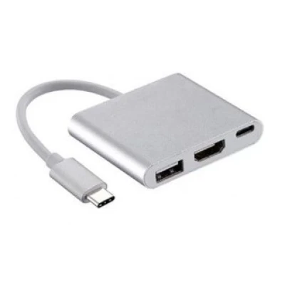 Adaptador Usb C 3 em 1 Tomate Mtc-7106 3.1