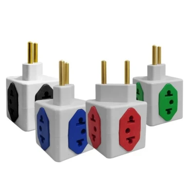 Adaptador de Tomada Colorido Cubo 20a 4 Entradas