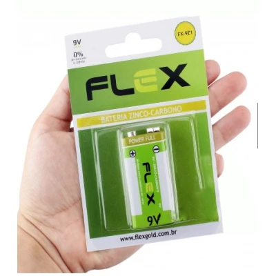 Bateria Flex 9V não recarregável FX-9Z1