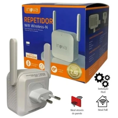 Repetidor de Sinal Wi-fi Inova 2.4G Rou-6334