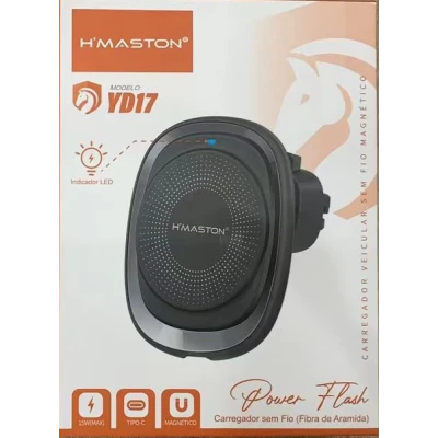 Suporte Veicular Ar Condicionado com Carregamento por Indução Hmaston Power Flash Yd-17 **Leia a Descrição