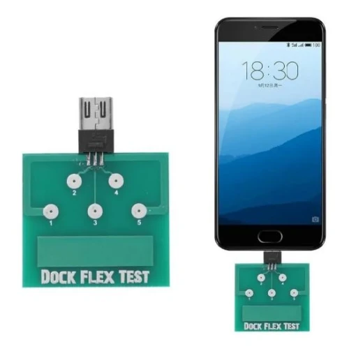 Placa De Teste Micro Usb V8 Dock Flex Teste De Conector Android