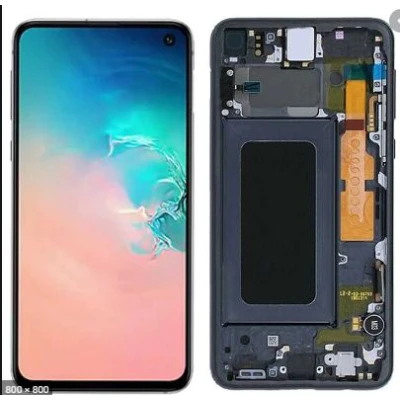 Tela Display Samsung S10e G970 Preto Original AMOLED Com Aro - Imagem Nítida e Detalhada